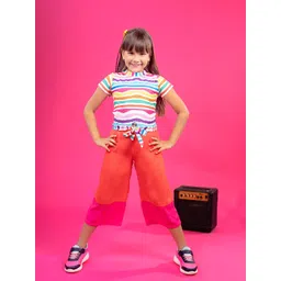 Tiny Girl Girls Striped Short Sleeves Top With Palazzo-image-7