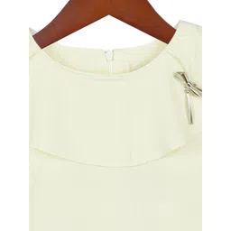 Tiny Girl Girls Yellow Solid Peplum Top image 5