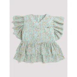 Tiny Girl Green Floral Print Top-picture-33