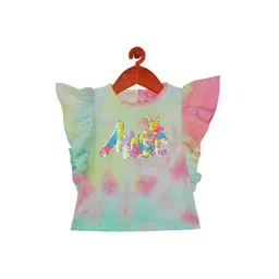 Tiny Girl Green Tie and Dye Print Top-picture-36