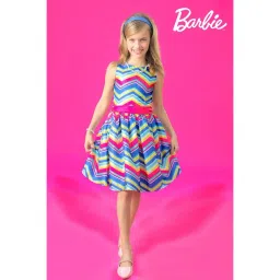 Tiny Girl Hot Pink Barbie Printed Dress-picture-14