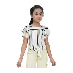 Tiny Girl Kids Cream & Black Striped Top-picture-18