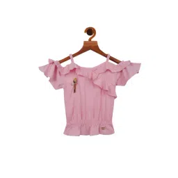 Tiny Girl Kids Pink Solid Top-picture-40