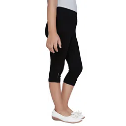 Tiny Girl Knitted Stone Embellished Leggings - Black-image-39