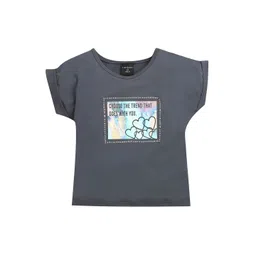 Tiny Girl Print Extended Sleeves Cotton Top-picture-37