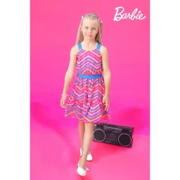 Tiny Girl Royal Blue Barbie Printed Midi Dress-picture-33