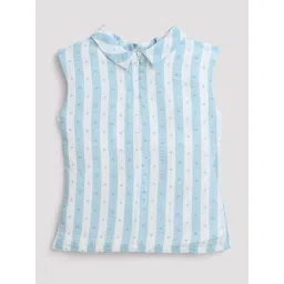 Tiny Girl Striped Peter Pan Collar Shirt Style Top-picture-29