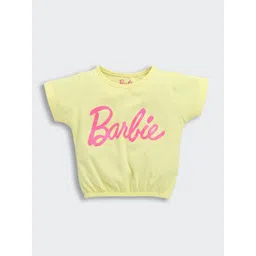 tiny girl Tiny barbie Girl's Typography Printed Round Neck Cotton Top-picture-57