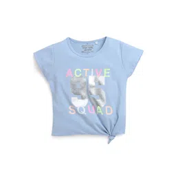 Tiny Girl Typography Print Cap Sleeves Top-image-35