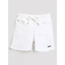 Tiny Girl White Cotton Regular Fit Shorts-picture-14
