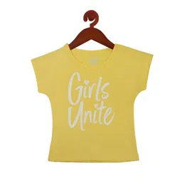 Tiny Girl Yellow & Silver-Toned Print Extended Sleeves Top-picture-39
