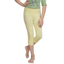 Tiny Girl Yellow Solid Leggings-picture-11