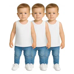 TINY HANDS Boys Pack Of 6 Cotton Round Neck Sleeveless Tank Innerwear Vests-picture-22