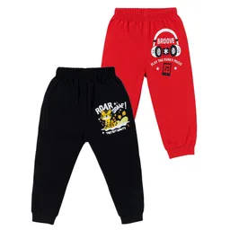 Tiny Hugs Cotton Knit Pack of 2 Headphones & Cute Baby Tiger Printed Pajamas - Black & Red-image-8