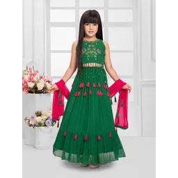 Tiny Kingdom Girls Embroidered Ready to Wear Lehenga & Blouse With Dupatta-picture-13