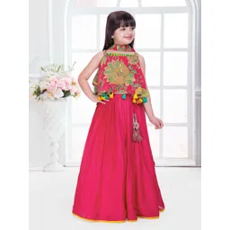 Tiny Kingdom Girls Embroidered Ready to Wear Lehenga With Blouse And Dupatta-picture-16