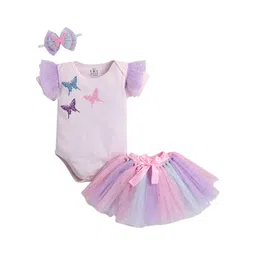 TINY MINY ME Girls Embellished Top with Skirt-picture-15