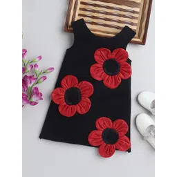 TINY MINY ME Girls Floral Print A-Line Maxi Dress-image-3