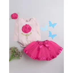 TINY MINY ME Infant Girls Embellished Top With Skirt-picture-23