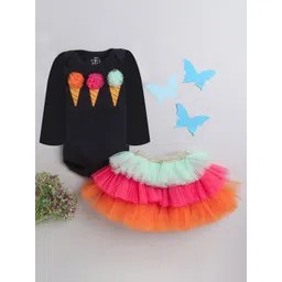 TINY MINY ME Infant Girls Embellished Top With Skirt-picture-28