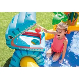 tiny tales Swimming Pool with Spray Water Slide Tub With Free Pump Inflatable Swimming Pool-picture-35