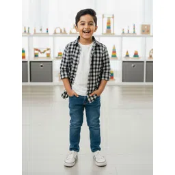 Tiny Toonzzz Boys Standard Buffalo Checks Checked Casual Shirt-picture-16