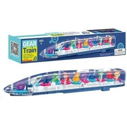 tiny treasures Transparent Gear Train toy With Music 3D Lights And Sound, Bump N go Action, Musical Electric Train Toy For Kids, Concept Gear Train Plastic (Multi-Color)-picture-47