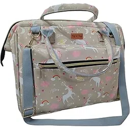 tip 'n' top Baby Diaper Handbag 3-in-1 Carrying Styles with Insulated Bottle Pockets Diaper Handbag Maternity Hospital Bag (Grey - Unicorn)-picture-23