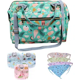 tip 'n' top Premium Baby Diaper Handbag for Mother with 5 bibs and 6 Langots Pack of 12 Diaper Handbag Combo-picture-0