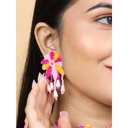 Tipsy Closet Floral Earrings Handmade Beaded Bohemian Earrings Set for Women-picture-29