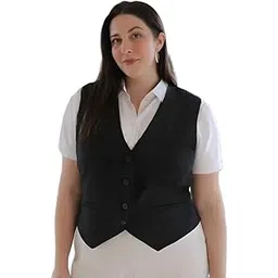 TIPTOP TRENDS Women's Black Waistcoat-Slim Fit Western Waistcoat for Women & Girls-picture-55