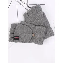 TIPY TIPY TAP Girls Half Finger Woolen Gloves With Attached Hood-picture-24