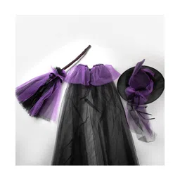 Tipy Tipy Tap Halloween Theme Set Of 3 Witch Costume Set - Black & Purple image 3