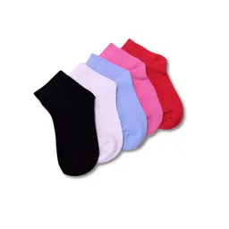 TIPY TIPY TAP Kids Pack Of 5 Solid Cotton Ankle-Length Socks-picture-28