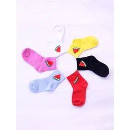 TIPY TIPY TAP Kids Pack of 6 Embroidered Cotton Ankle-Length Socks-picture-39