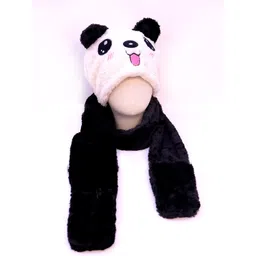 TIPY TIPY TAP Kids Self Design Beanie Fleece Cap With Mufler-picture-32