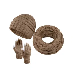 TIPY TIPY TAP Kids Set Of 3 Self Design Woollen Beanie-picture-55