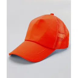 Tipy Tipy Tap Mesh Detailed Solid Baseball Cap - Orange-picture-33