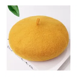 Tipy Tipy Tap Solid Beret Cap - Musturd-picture-28