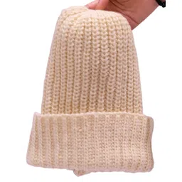 Tipy Tipy Tap Solid Knitted Beanie Cap - White-picture-15