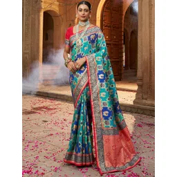 TIRA Ethnic Motifs Woven Design Zari Banarasi Saree-picture-18