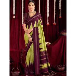 TIRA Woven Design Silk Blend Handloom Fashion Saree-picture-28