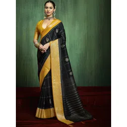 TIRA Woven Design Zari Silk Blend Handloom Banarasi Saree-picture-17
