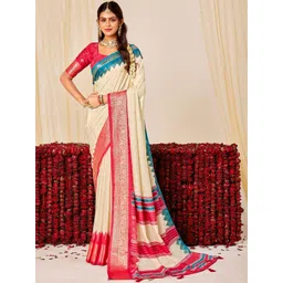 TIRA Woven Design Zari Silk Blend Handloom Fashion Saree-picture-33