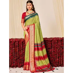 TIRA Woven Design Zari Silk Blend Handloom Fashion Saree-picture-37