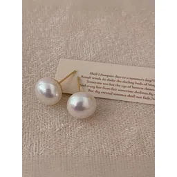 Tiso Gold plated Pearls Beaded Spherical Shaped Korean Studs-picture-38