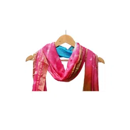 Tisser Woven Pink Tie & Dye Silk Dupatta-picture-26
