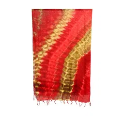 Tisser Woven Red Tie & Dye Silk Dupatta-picture-25