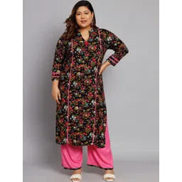 Tissu Plus Size Floral Printed Regular Kurta With Palazzos-picture-24