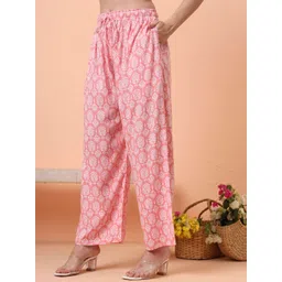 Tissu Women Ethnic Motifs Printed Mandarin Collar Tunic With Palazzo Co-Ords image 5